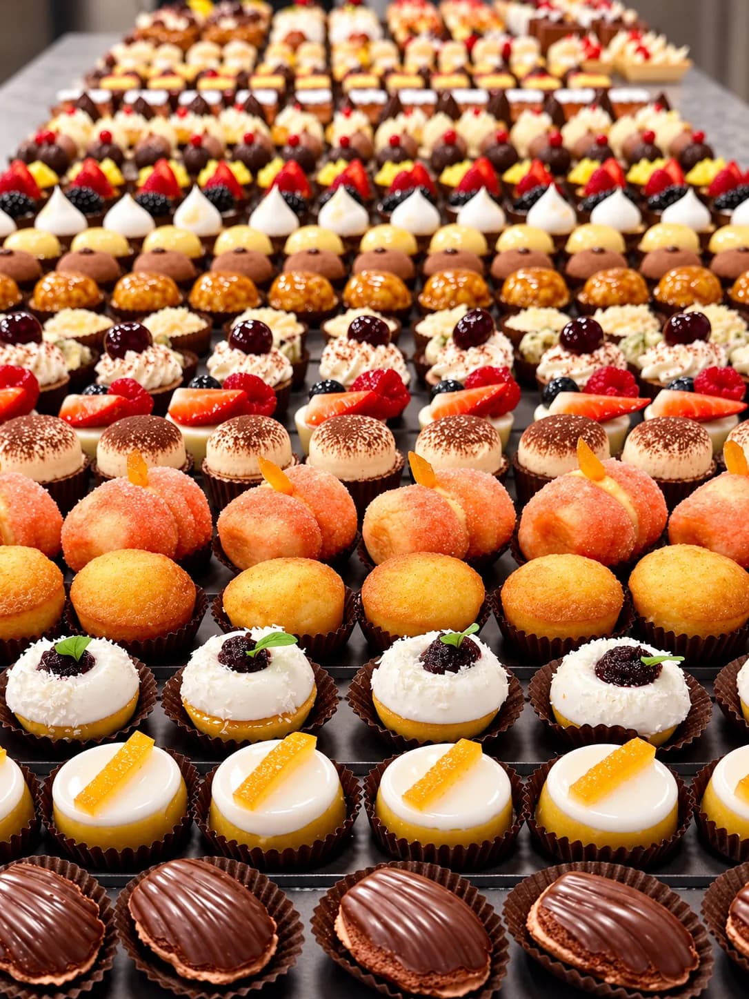 Vassoio di pasticceria mignon assortita